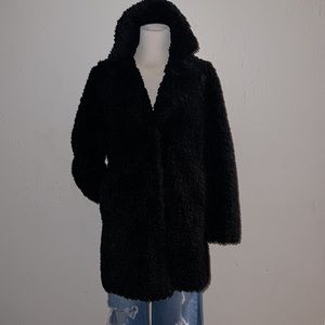 Kensie Black Teddy Coat size M. Barely worn.